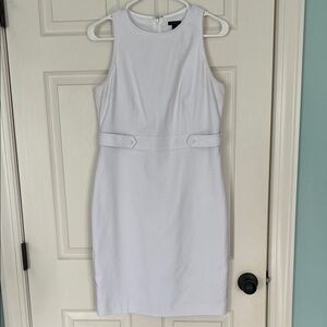 Ann Taylor Factory White Suiting Dress